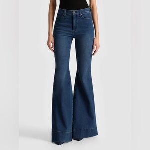 Alice + Olivia Dark Blue Wide Leg Jeans